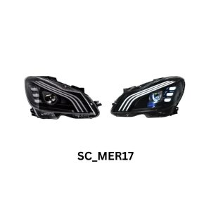 MERCEDES BENZ C-CLASS W204 2012-2014 PROJECTOR LED HI-LO BEAM SEQUENTIAL SIGNAL WELCOME LIGHT HEADLAMP